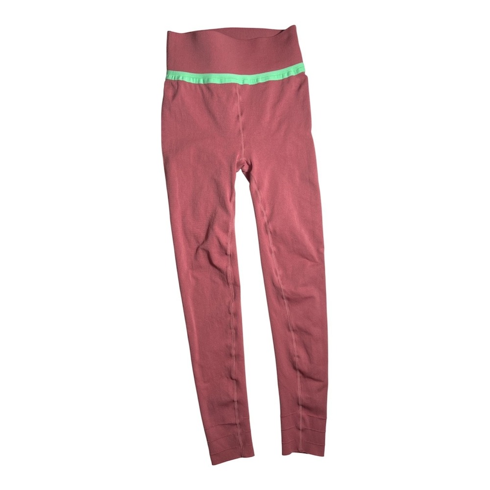 Fabletics SculptKnit High-Waisted Cut-out Legging Small S Clay Pink/Green-1934